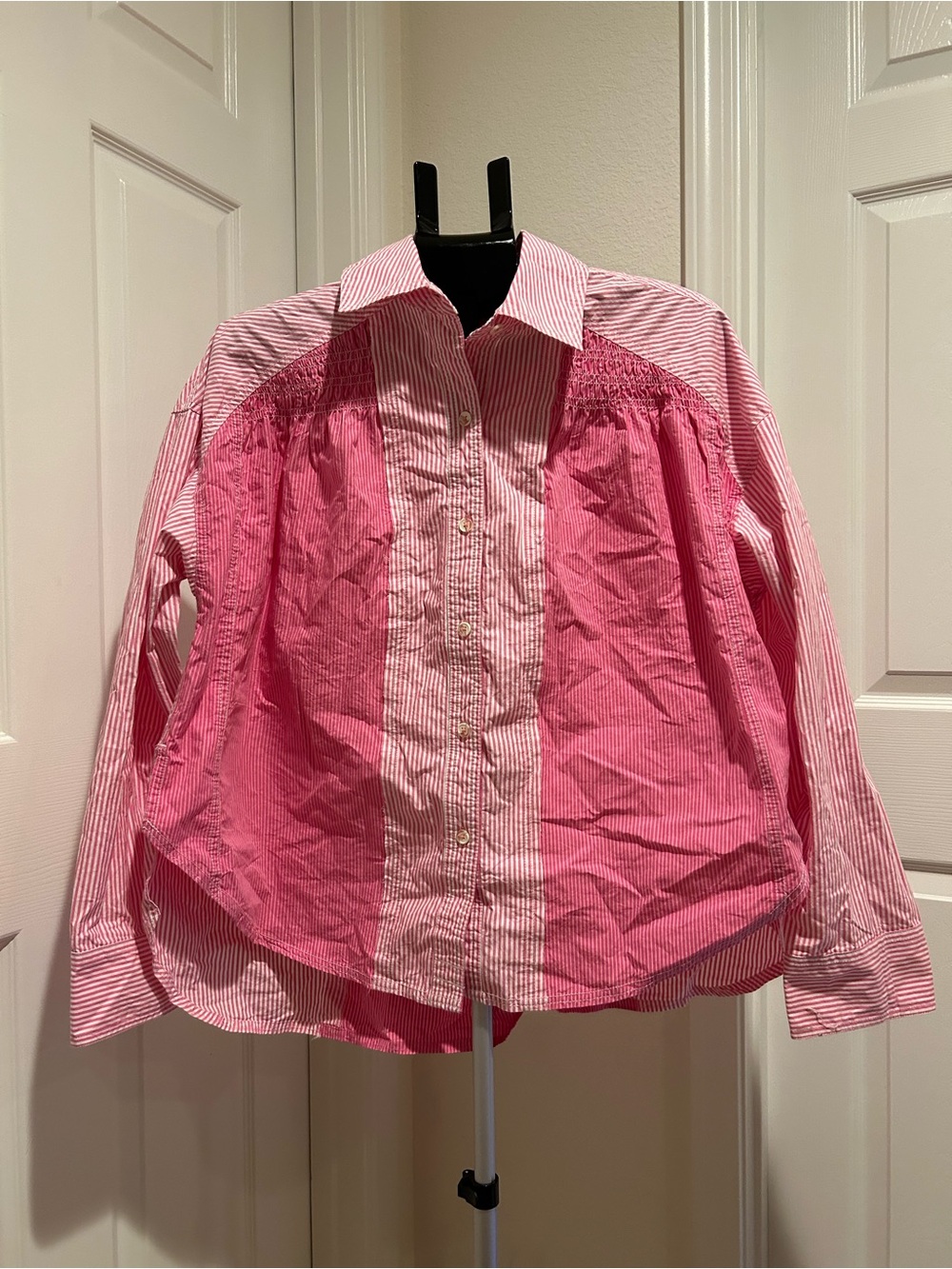 We The Free Pink & White Striped Shirt